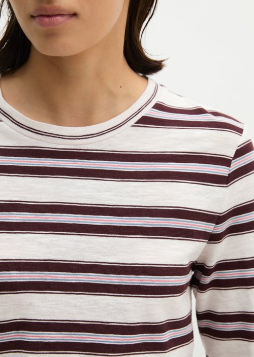 Regular striped T-shirt — Medium Beige