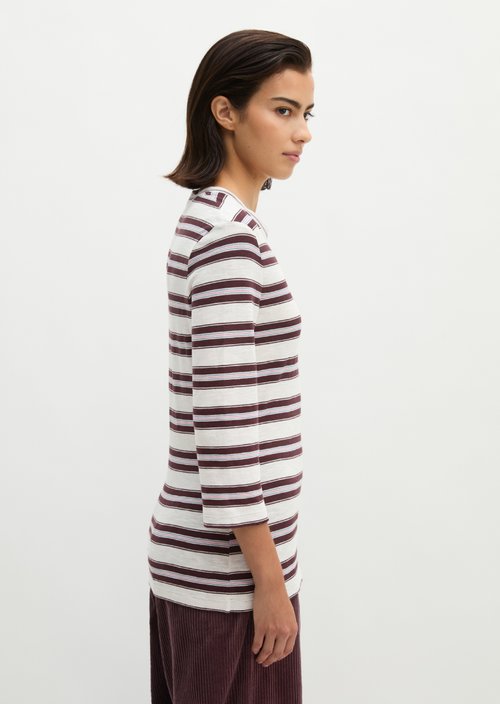 Regular striped T-shirt — Medium Beige