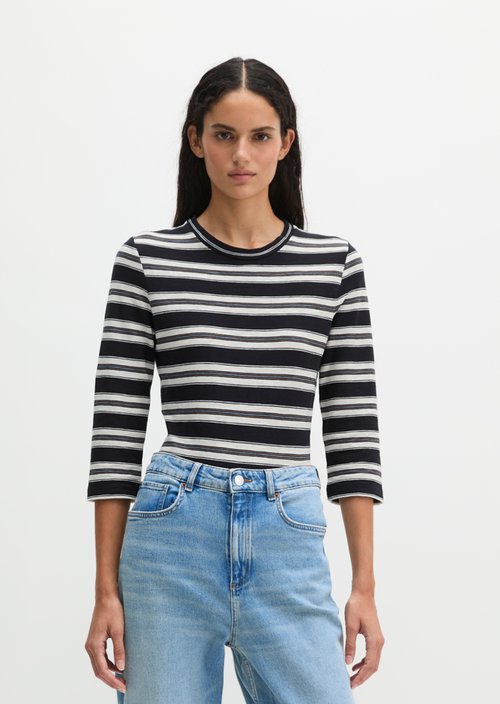 Regular striped T-shirt — Dark Blue