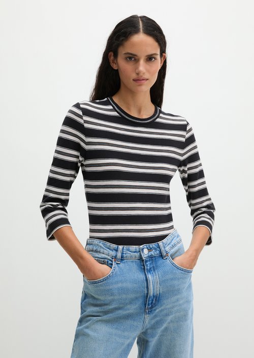 Regular striped T-shirt — Dark Blue