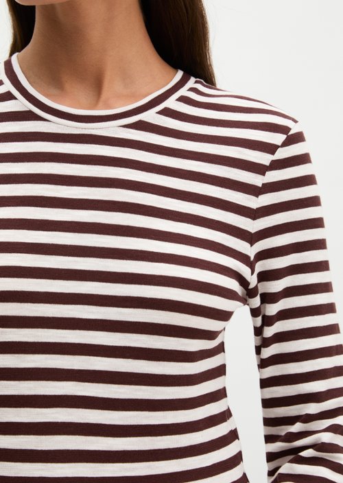 Regular striped T-shirt — Dark Red