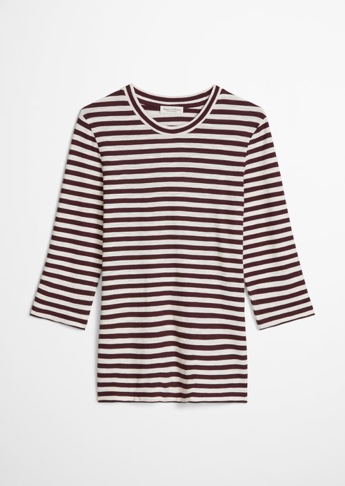 Regular striped T-shirt — Dark Red