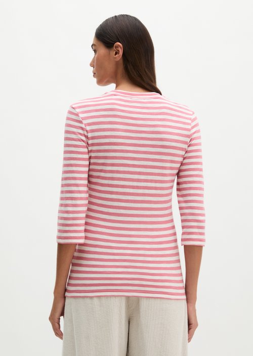 Regular striped T-shirt — Medium Pink