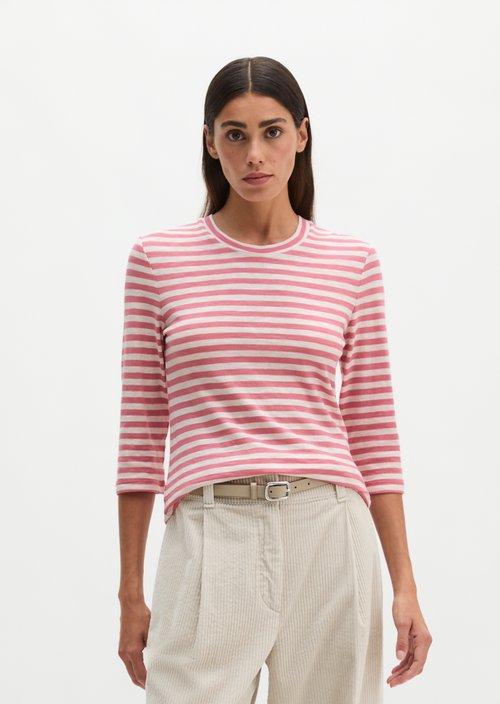 Regular striped T-shirt — Medium Pink