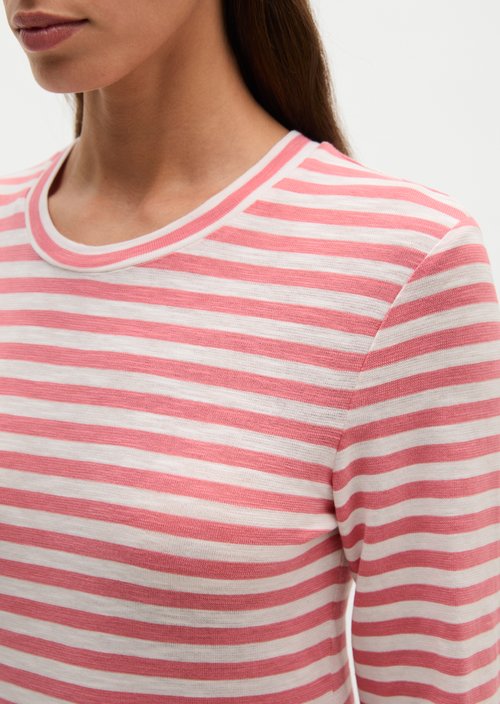 Regular striped T-shirt — Medium Pink