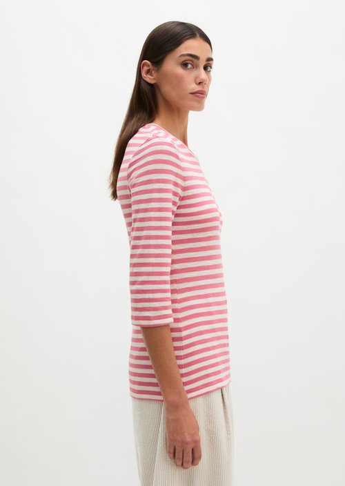 Regular striped T-shirt — Medium Pink