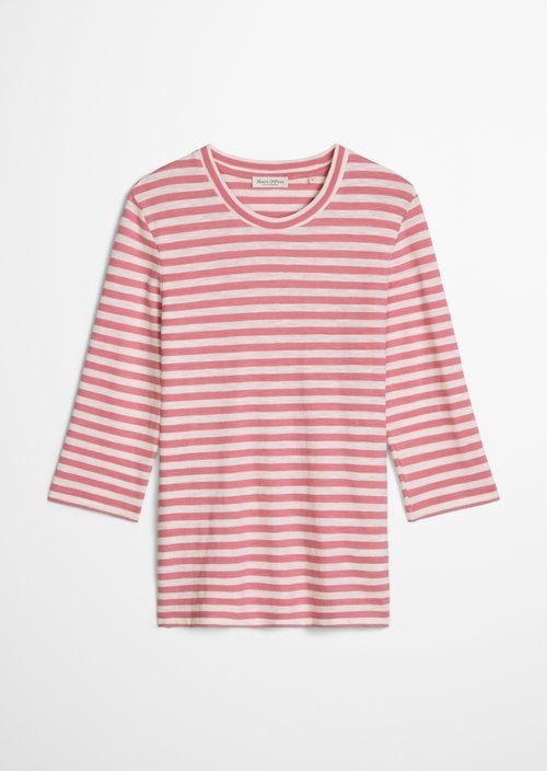 Regular striped T-shirt — Medium Pink