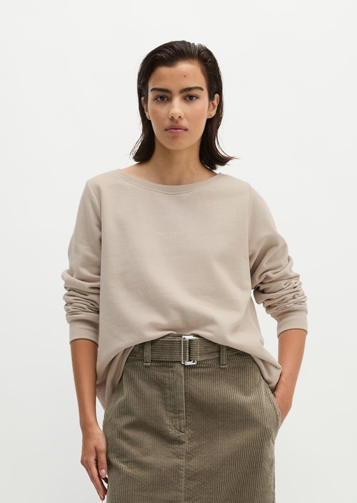 Relaxed-fit garment-dyed sweatshirt — Natural
