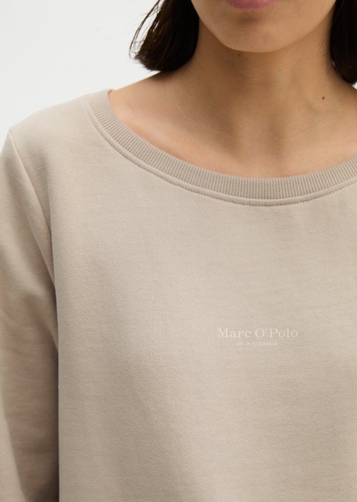 Relaxed-fit garment-dyed sweatshirt — Natural