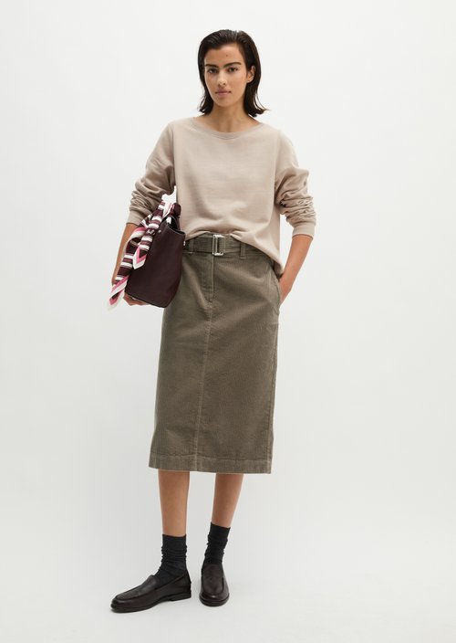 Relaxed-fit garment-dyed sweatshirt — Natural