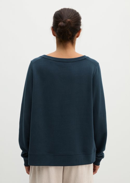 Relaxed-fit garment-dyed sweatshirt — Martime Blue