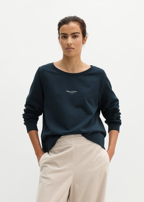 Relaxed-fit garment-dyed sweatshirt — Martime Blue