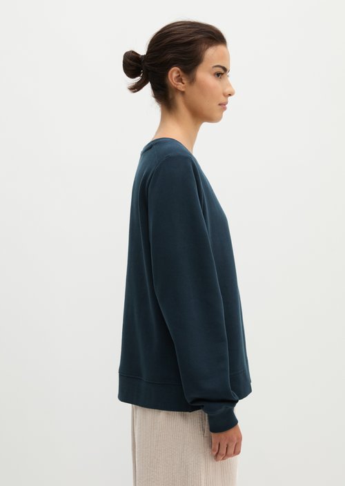 Relaxed-fit garment-dyed sweatshirt — Martime Blue