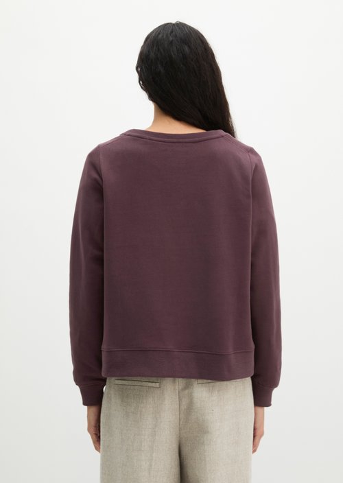 Relaxed-fit garment-dyed sweatshirt — Black Cherry