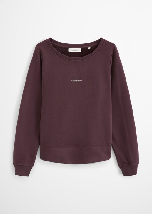 Relaxed-fit garment-dyed sweatshirt — Black Cherry