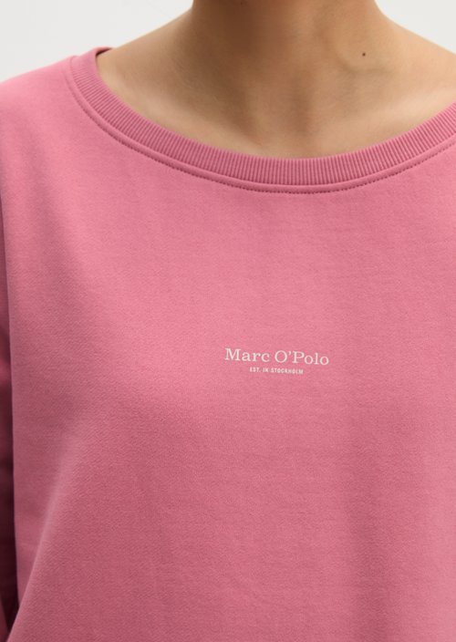 Relaxed-fit garment-dyed sweatshirt — Berry Rose
