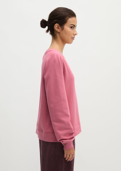 Relaxed-fit garment-dyed sweatshirt — Berry Rose
