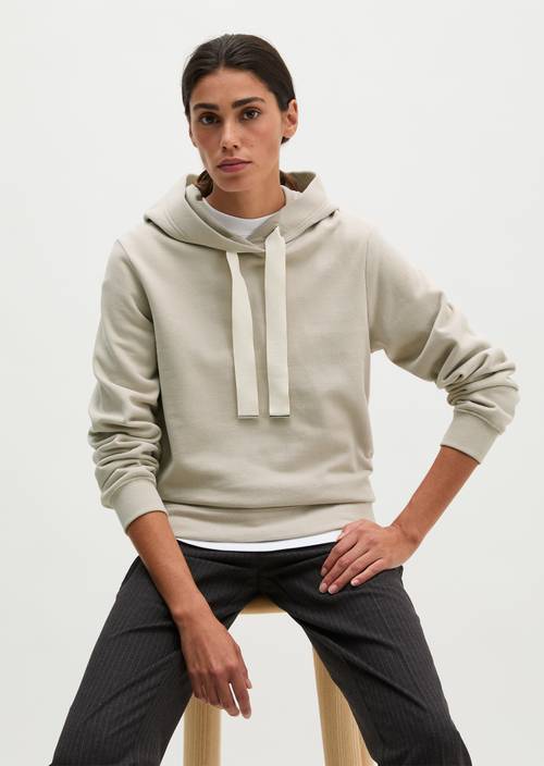 Relaxed-fit hoodie Natural in front view