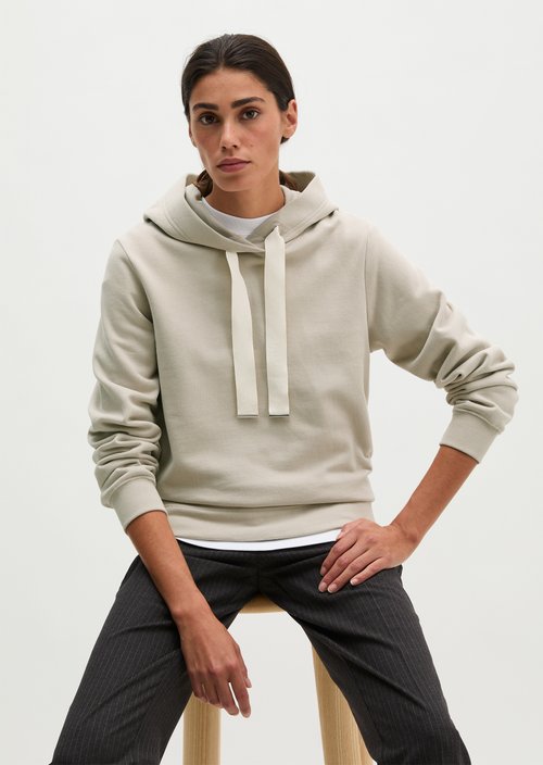 Relaxed-fit hoodie — Natural