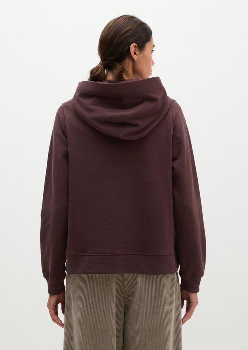 Relaxed-fit hoodie — Black Cherry