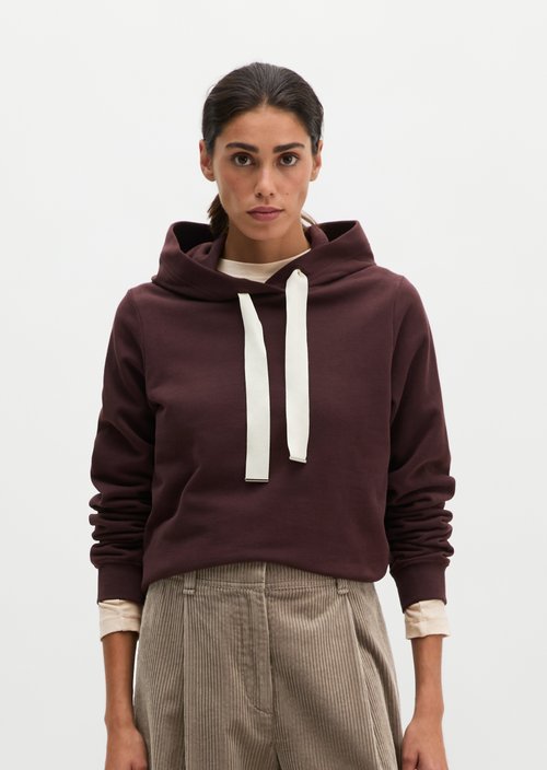Relaxed-fit hoodie — Black Cherry
