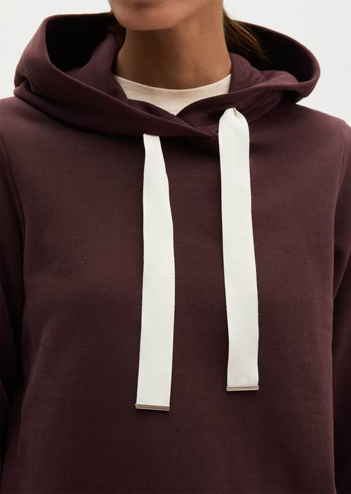 Relaxed-fit hoodie Black Cherry in detail view