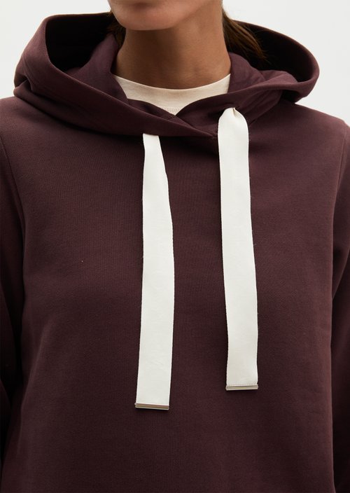 Relaxed-fit hoodie — Black Cherry