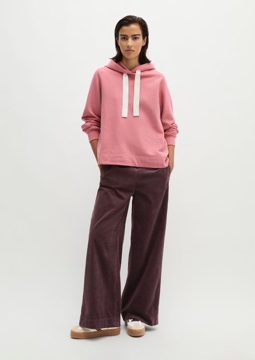 Relaxed-fit hoodie — Berry Rose