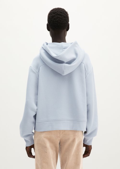Relaxed-Fit Hooded Sweatshirt — Glacial Blue