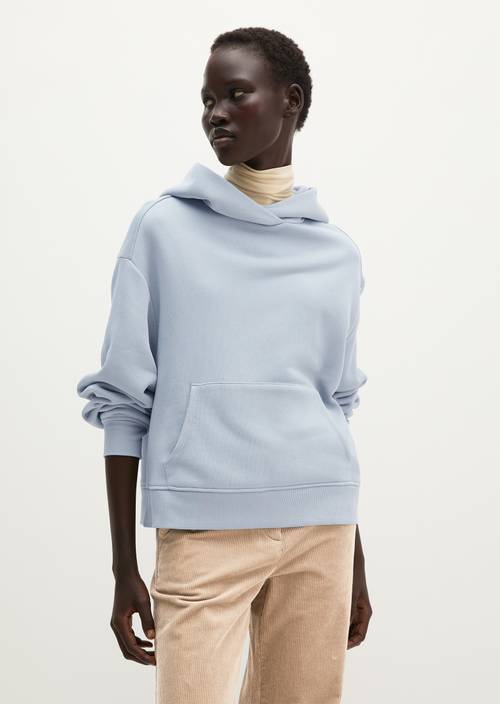 Sweat-Hoodie relaxed Glacial Blue in Frontalansicht