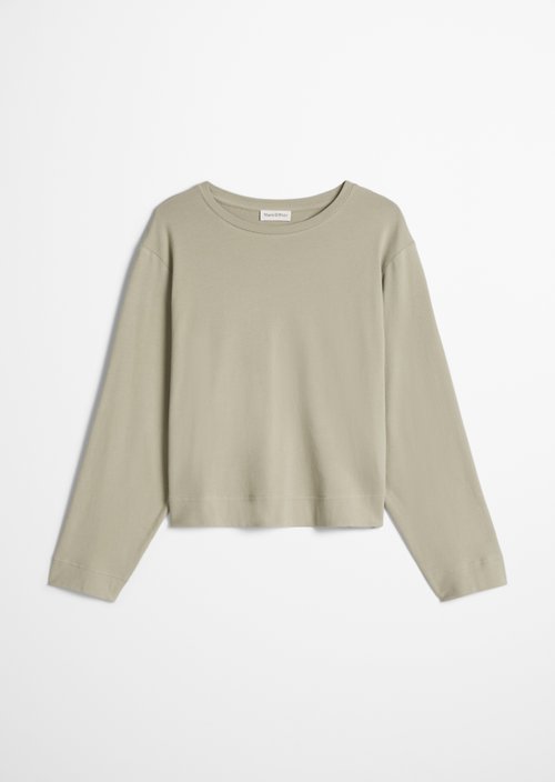 Oversized Cropped Long-Sleeve Top — Smooth Sage