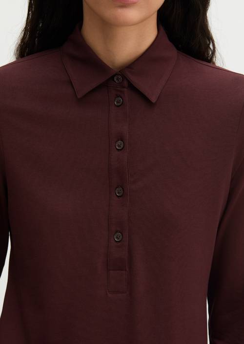 button up jersey dress Flared shirt Made of single with a paper finish - red | Dresses NA-07.01.25AM