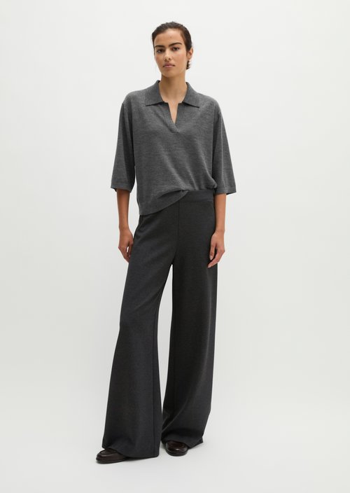 Pants model Margo wide — Coal Grey Melange