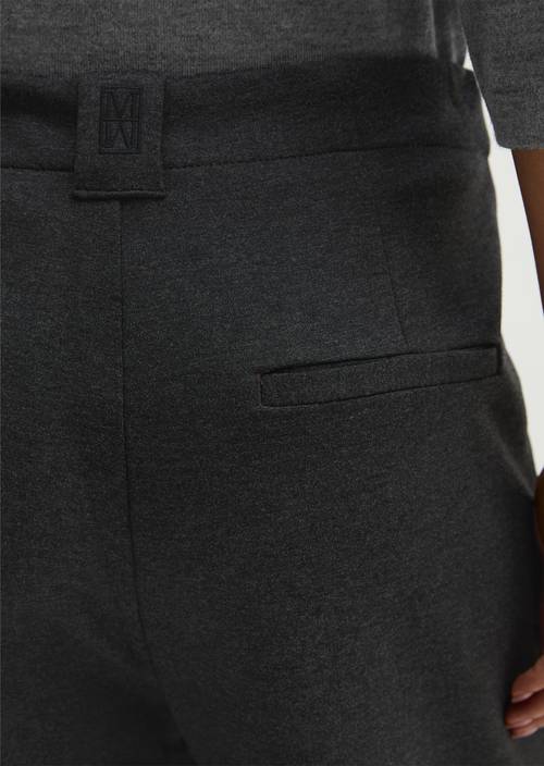 Pants model Margo wide Coal Grey Melange in detail view