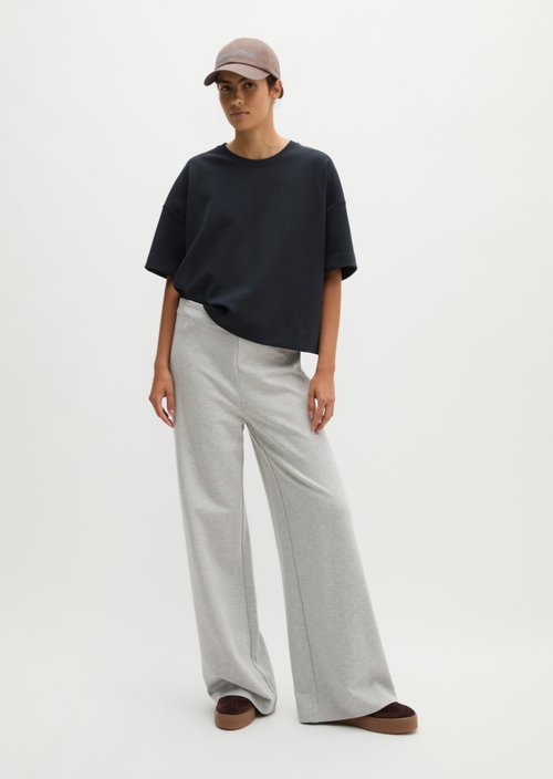Pants model Margo wide — Gravel Grey Melange