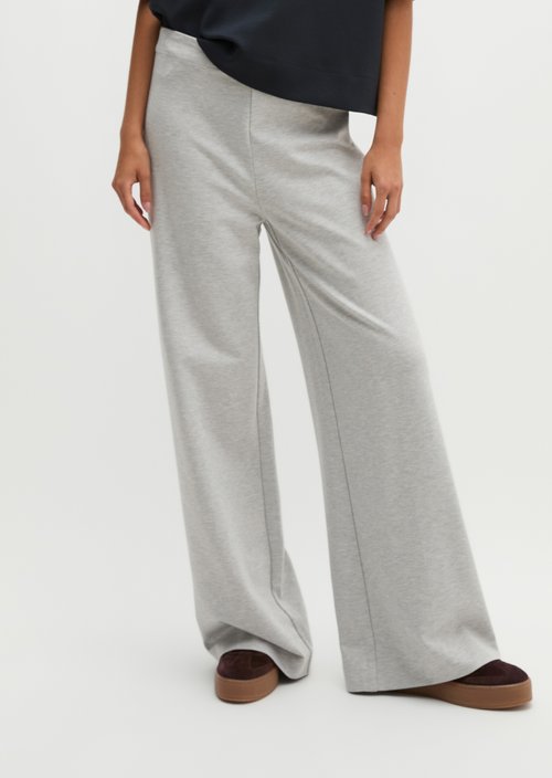 Pants model Margo wide — Gravel Grey Melange