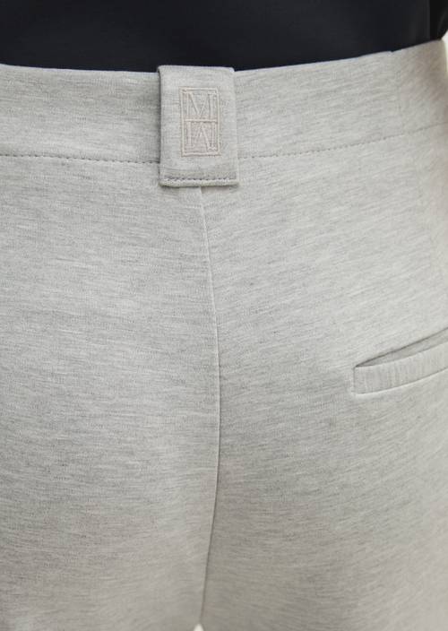Pants model Margo wide Gravel Grey Melange in detail view