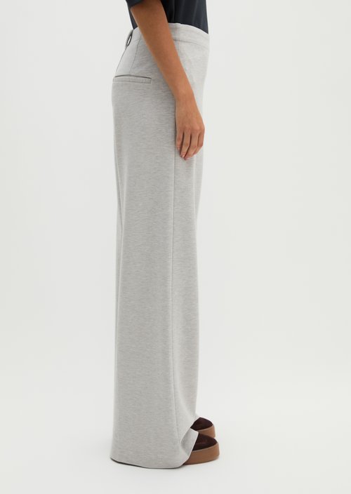 Pants model Margo wide — Gravel Grey Melange
