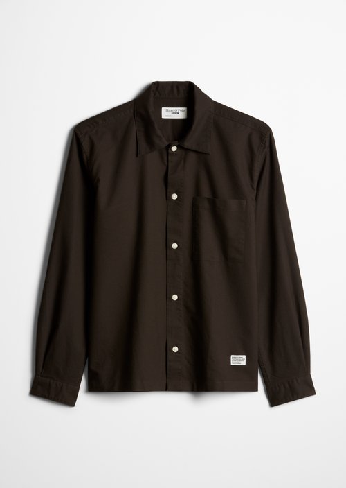 Boxy Oxford Shirt — Dark Brown