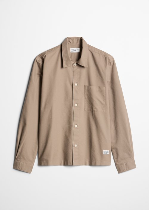 Boxy Oxford Shirt — Light Brown