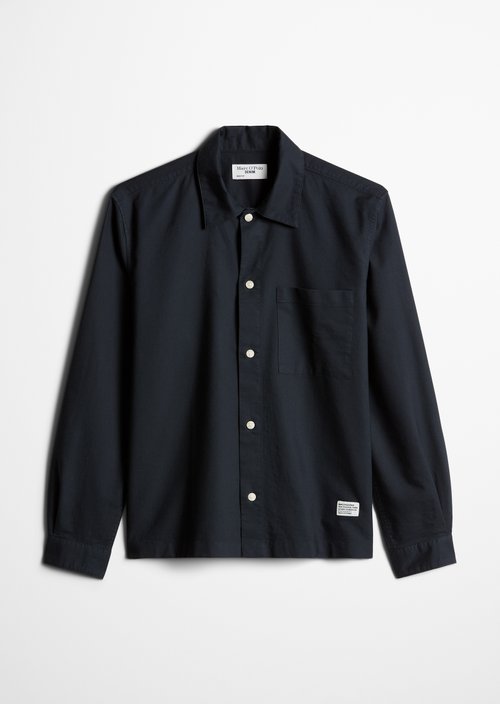 Boxy Oxford Shirt — Dark Blue