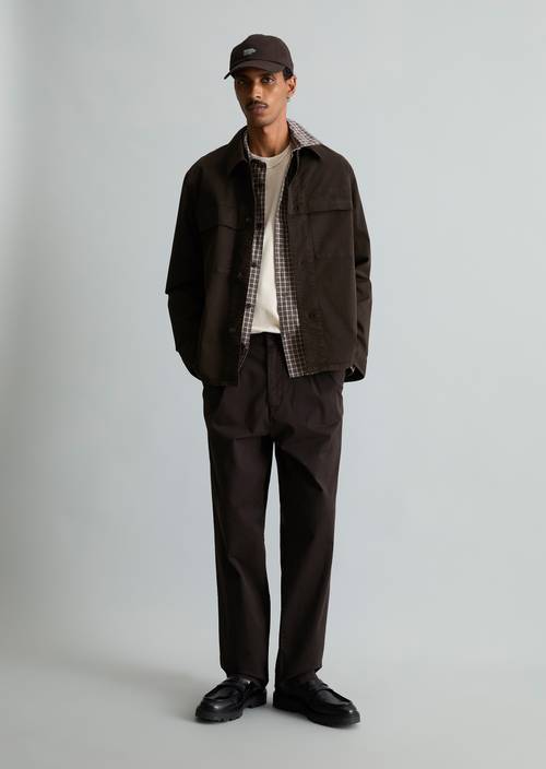 Overshirt Chocolate Brown in vooraanzicht