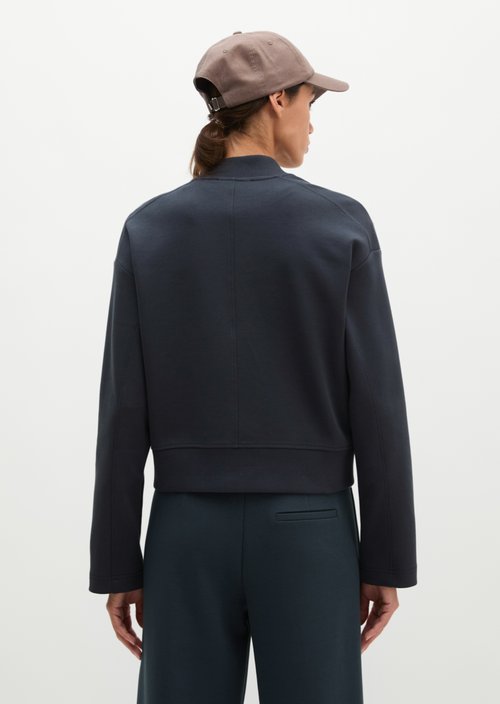 Relaxed jersey blouson — Martime Blue