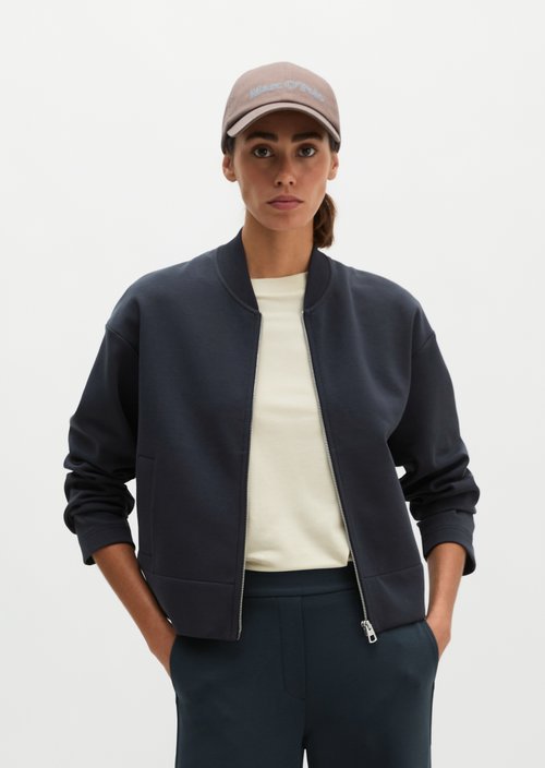 Relaxed jersey blouson — Martime Blue
