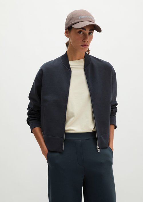 Relaxed jersey blouson — Martime Blue