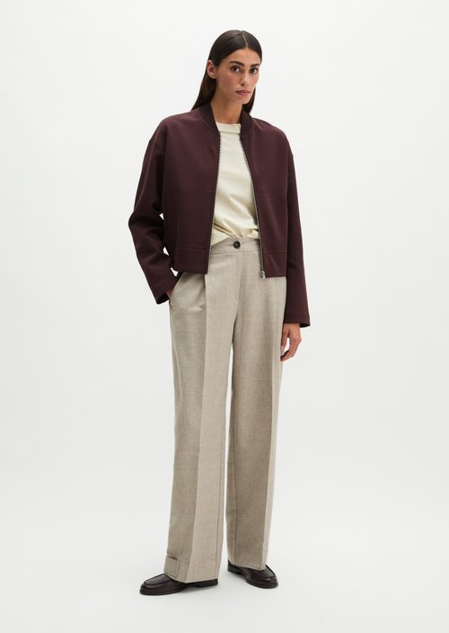 Relaxed jersey blouson — Black Cherry