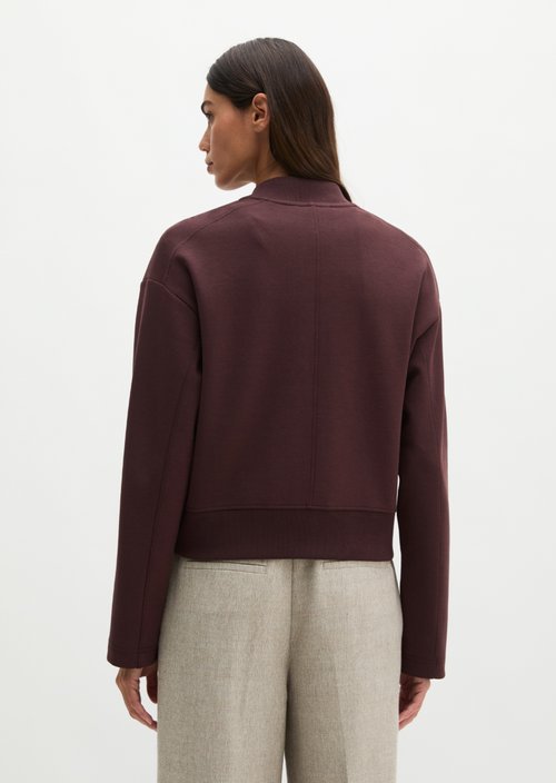Relaxed jersey blouson — Black Cherry