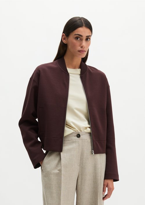 Relaxed jersey blouson — Black Cherry