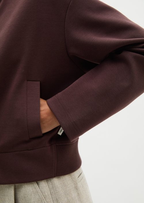 Relaxed jersey blouson — Black Cherry