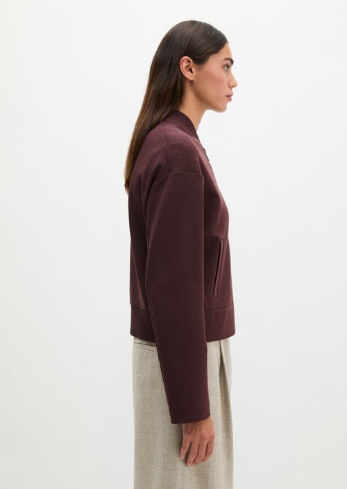Relaxed jersey blouson — Black Cherry